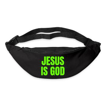 Jésus est Dieu - Citations de motivation chrétienne - Sac banane - noir - Devant