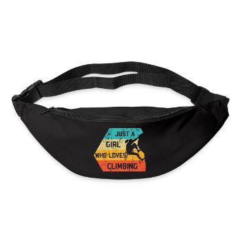 Juste une fille qui aime grimper rétro Climber - Sac banane - noir - Devant