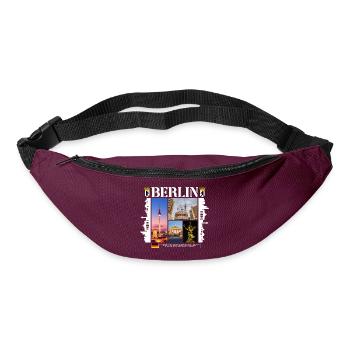 Berlin Germany City Skyline Home Love - Bum bag - burgundy - Front