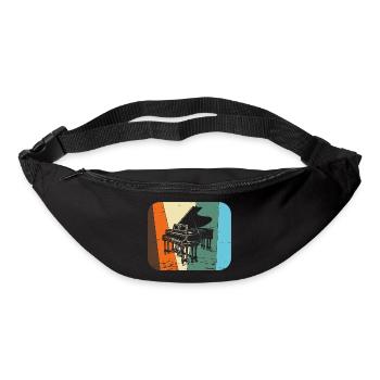 Piano à queue / Piano - Sac banane - noir - Devant