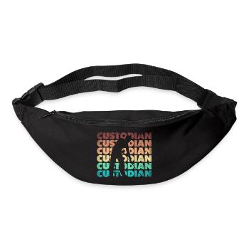 School Custodian Janitor Silhouette - Bum bag - black - Front