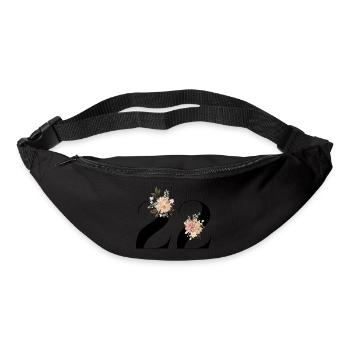 22nd Anniversary Flowers (Gift of 22 years) - Bum bag - black - Front