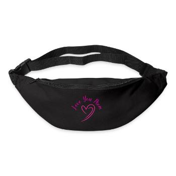 love you Mom design - Bum bag - black - Front