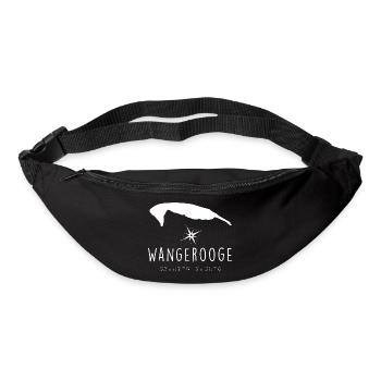 Wangerooge Herzschlag Nordsee Geschenk - Gürteltasche - Schwarz - Vorne