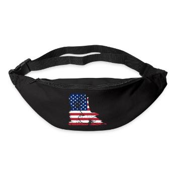 Flagge USA Adler - Gürteltasche - Schwarz - Vorne