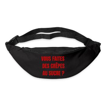 Vous faites des crêpes au sucre - Sac banane - noir - Devant