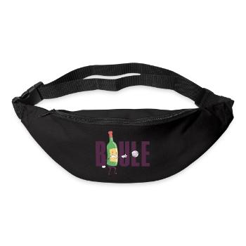 Boule und Wein Boccia Kugeln Petanque Outfit - Gürteltasche - Schwarz - Vorne