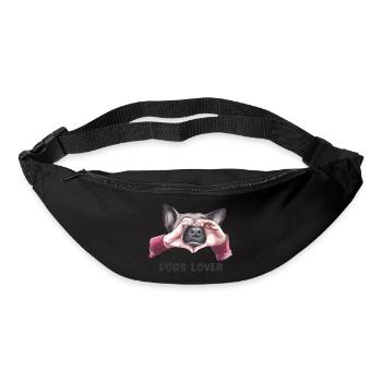 German Shepherd with Heart LIebe Dogs Lover Animal Lovers - Bum bag - black - Front