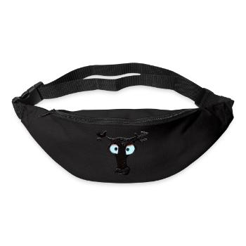 The head of a black deer - Bum bag - black - Front