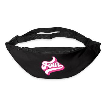 Four 4th Birthday For Girls 4 Years Old - Bum bag - black - Front