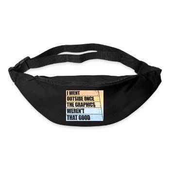 Ich bin einmal nach draußen gegangen Die Grafik war nicht so gut - Gürteltasche - Schwarz - Vorne