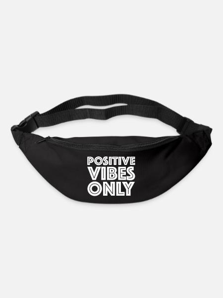 Que des ondes positives | T-shirt Positive Vibes - Sac banane - noir
