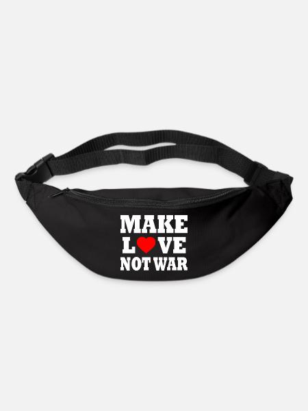 Make love not war - Gürteltasche - Schwarz