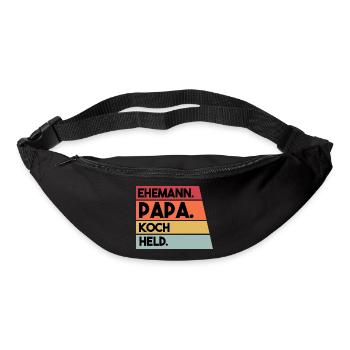 Ehemann Papa Koch Held - Gürteltasche - Schwarz - Vorne
