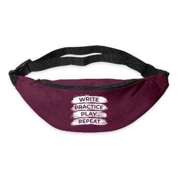 Writing, practicing, playing, repeating - Bum bag - burgundy - Front