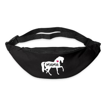 Pferd Mama Muttertag Hemd Mama Liebhaber Geschenk niedlich - Gürteltasche - Schwarz - Vorne