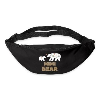 Mimi Ours Maman Maman Floral Bonne fête des mères - Sac banane - noir - Devant