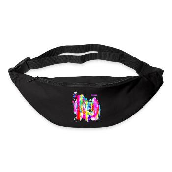 « RetroBack » par Acryl Galerie & Design - Sac banane - noir - Devant