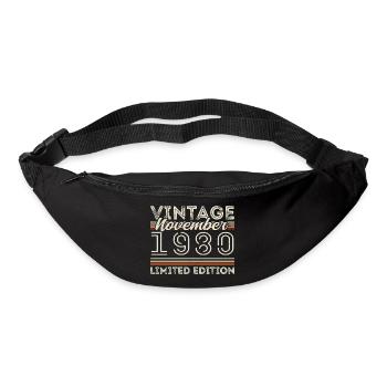 Millésime Novembre 1980 Anniversaire Novembre 1980 - Sac banane - noir - Devant