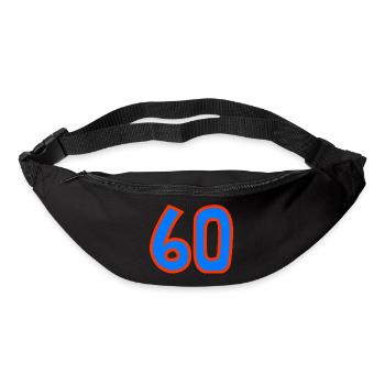 60. 60 ANS. 60e ANNIVERSAIRE. ANNIVERSAIRE 60 ANS. - Sac banane - noir - Devant