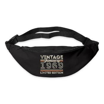 Januar 1969 Jahrgang 1969 - Geburtstag Januar 1969 - Gürteltasche - Schwarz - Vorne