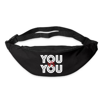 You against you | Motivation, Success, Goal, Mindset - Bum bag - black - Front