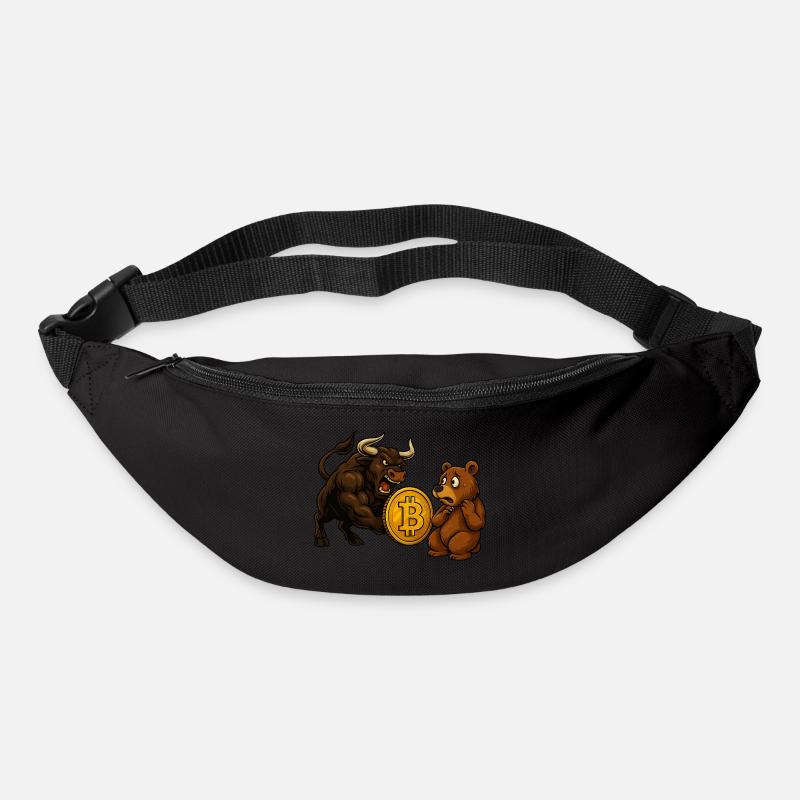 Bitcoin Bull vs Bear - Sac banane - noir