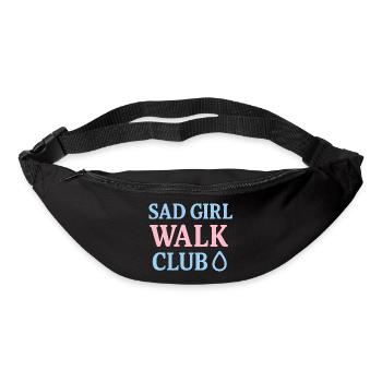 Sad Girl Walk Club – TikTok Trend Shirt - Gürteltasche - Schwarz - Vorne