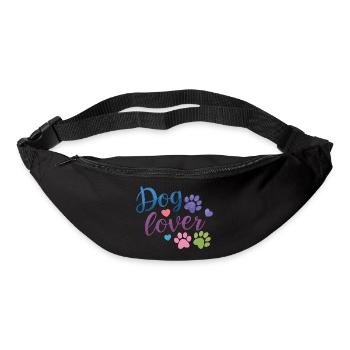 Dog Lover Watercolor Paw Print - Bum bag - black - Front
