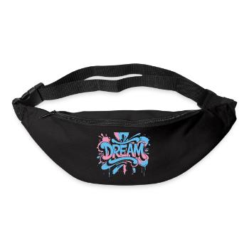 DREAM graffiti design full of color and motivation - Bum bag - black - Front