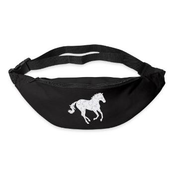 White horse galloping - Bum bag - black - Front