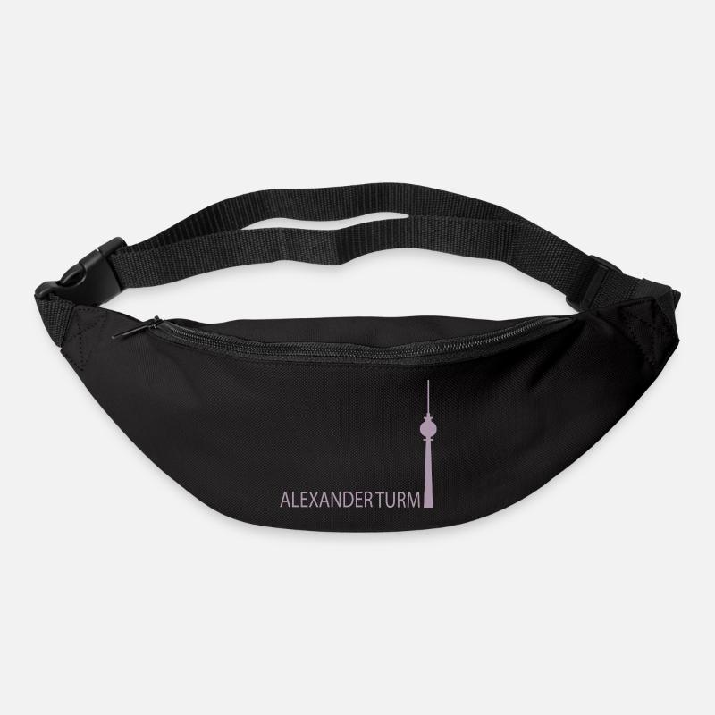 Witziger Berliner Fernsehturm Silhouette Parodie - Gürteltasche - Schwarz