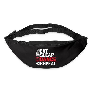 Eat Sleep Dance Repeat – Cooles Tanz Design - Gürteltasche - Schwarz - Vorne