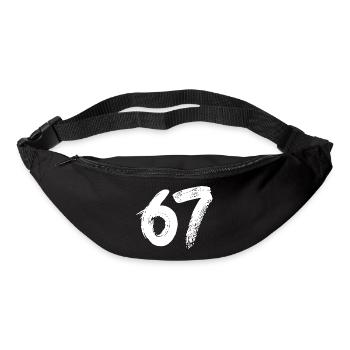 67 Weiße Farbe - Gürteltasche - Schwarz - Vorne