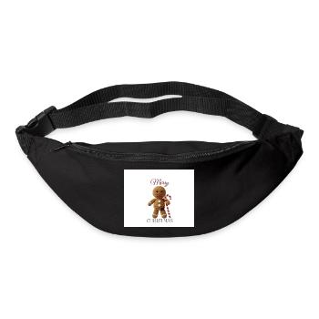 Bonhomme en pain d’épices avec canne de sucre d’orge - Sac banane - noir - Devant