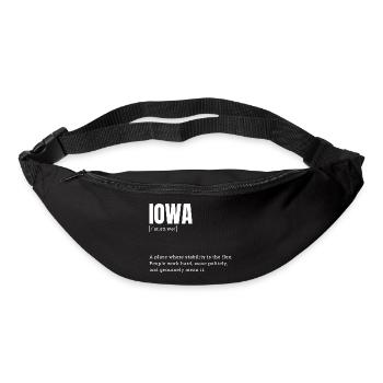 Iowa Bold Typography Statement - Bum bag - black - Front