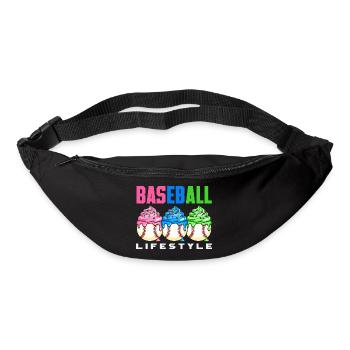 Baseball Lifestyle Cupcakes Sweet - Bum bag - black - Front