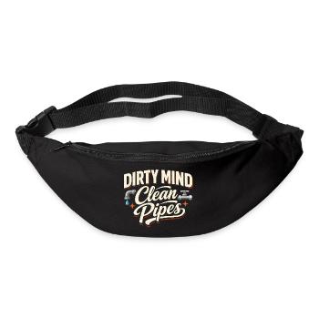 Pensées Salaces | Nettoyage des égouts - Sac banane - noir - Devant