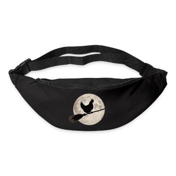 T-shirt Chicken Witch’s Broom, Full Moon Halloween - Sac banane - noir - Devant