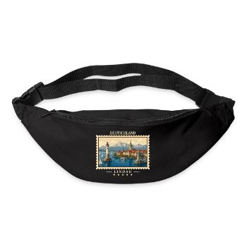 Deutschland Lindau Vintage Reisemarke - Gürteltasche - Schwarz - Vorne