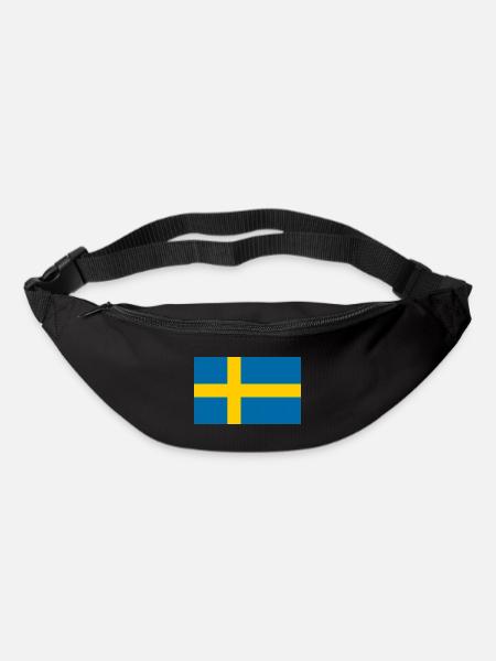 Schwedische Flagge - Gürteltasche - Schwarz