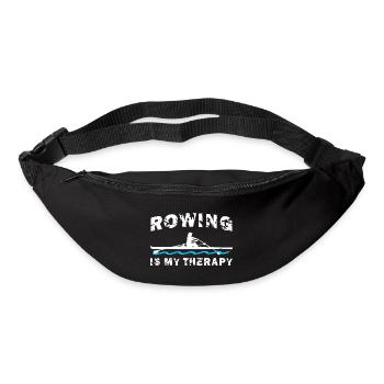 Rowing is my therapy, rowing, rowing, woman - Bum bag - black - Front