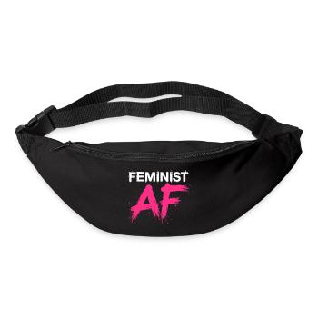 Feminist AF Statement Spruch Sprüche - Gürteltasche - Schwarz - Vorne