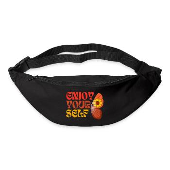 Amusez-vous Papillon hippie style années 70 - Sac banane - noir - Devant