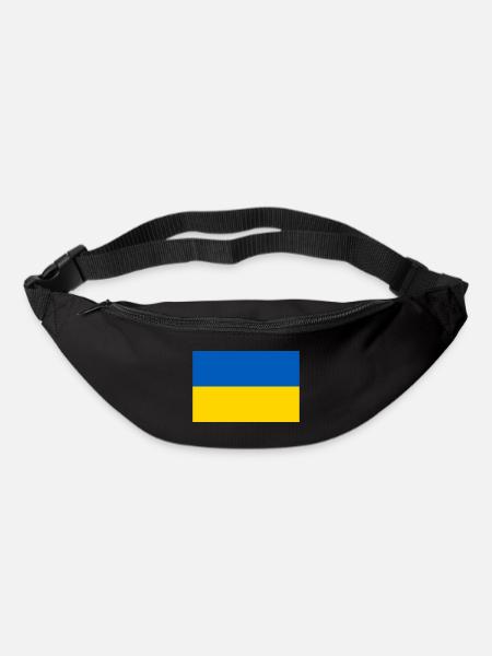 Ukraine ukrainisch Flagge Fahne - Gürteltasche - Schwarz