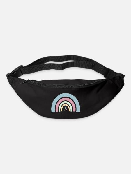 Regenbogen - Gürteltasche - Schwarz