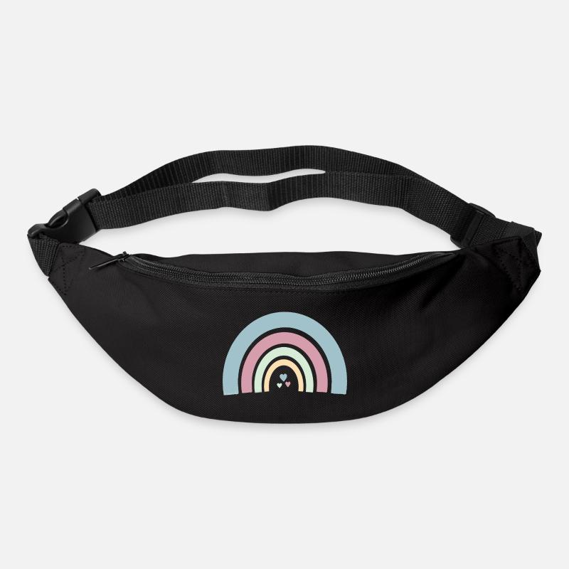 Regenbogen - Gürteltasche - Schwarz