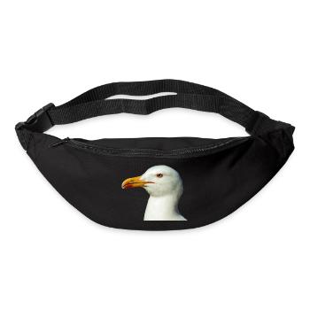 seagull moewe bird voegel tiere animal - Gürteltasche - Schwarz - Vorne