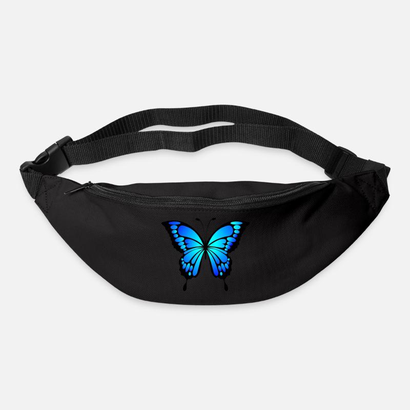 papillon - Sac banane - noir