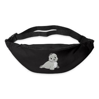 Robbe Plüschtier - Gürteltasche - Schwarz - Vorne